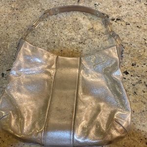 Tory Burch silver tote